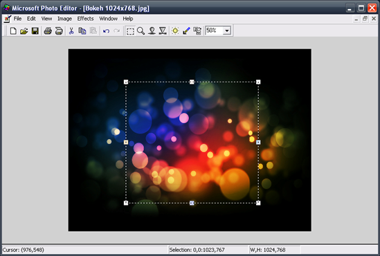 Microsoft Photo Editor Workspace (2000)